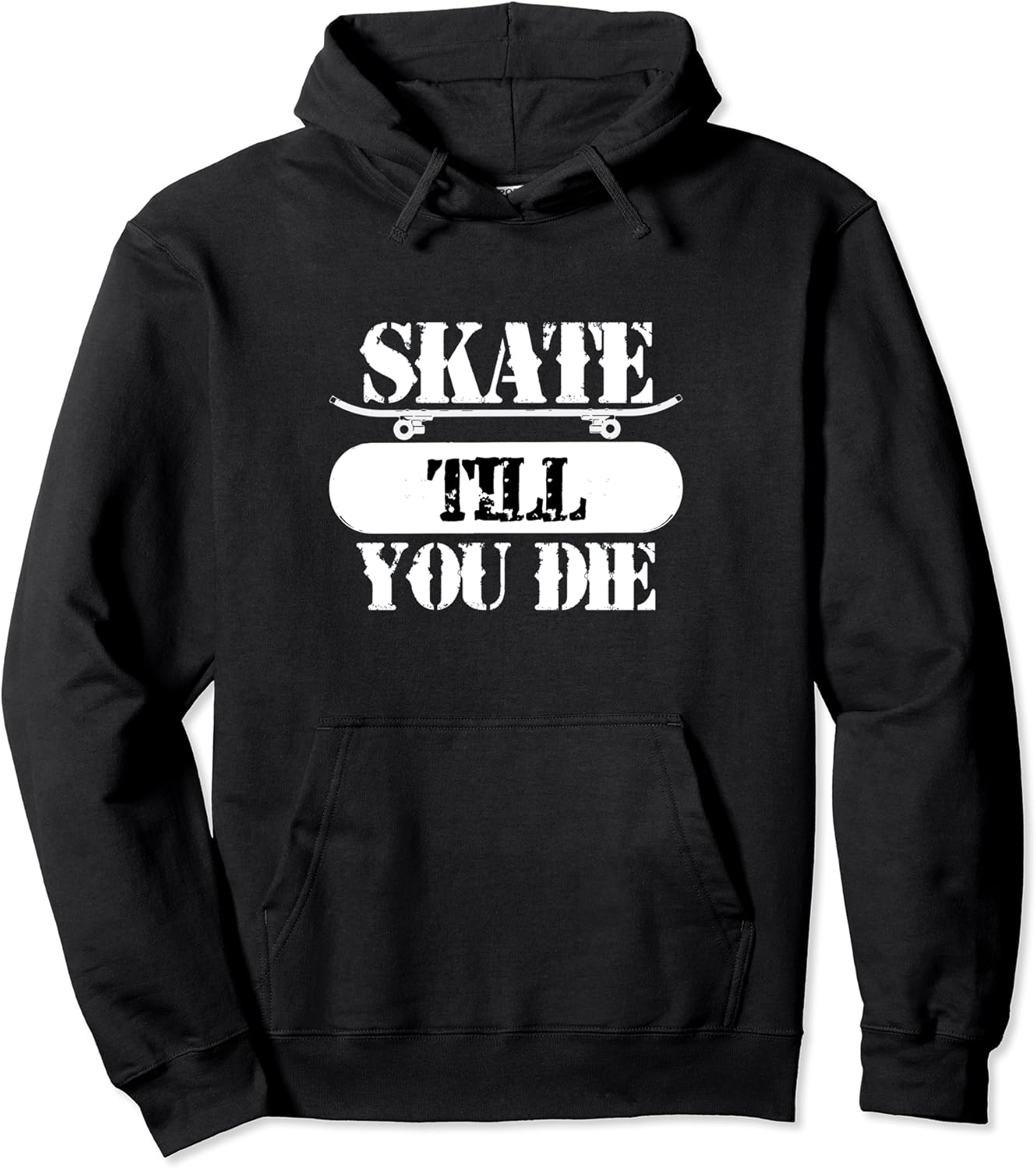 Skate Till You Die Skater Pullover Hoodie Clothing, Shoes